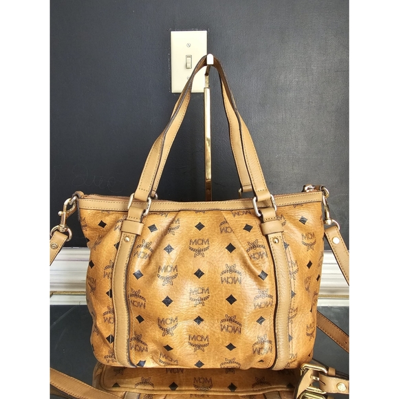 MCM Visetos Cognac Handbag/Shoulder bag Brown - Picture 3 of 13